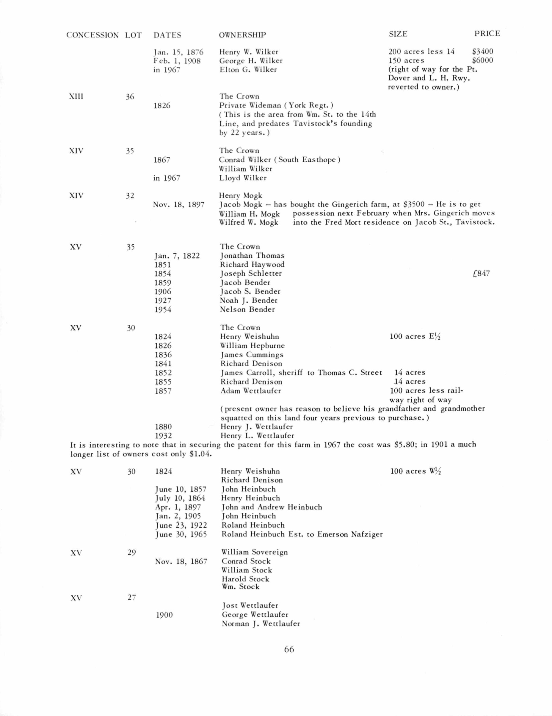 Page 66 Table